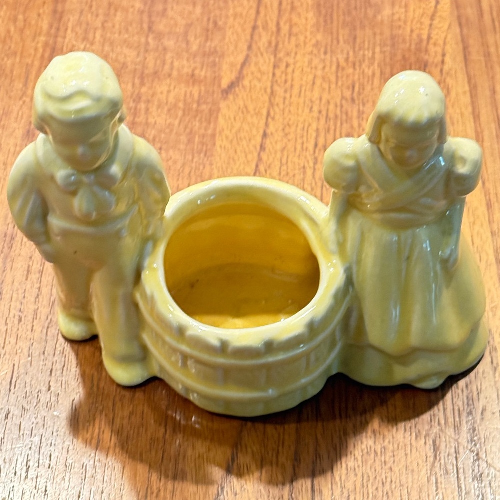Vintage 1940’s Ceramic Dutch Jack And Jill Succulent Planter LAST CHANCE! - Picture 2 of 6